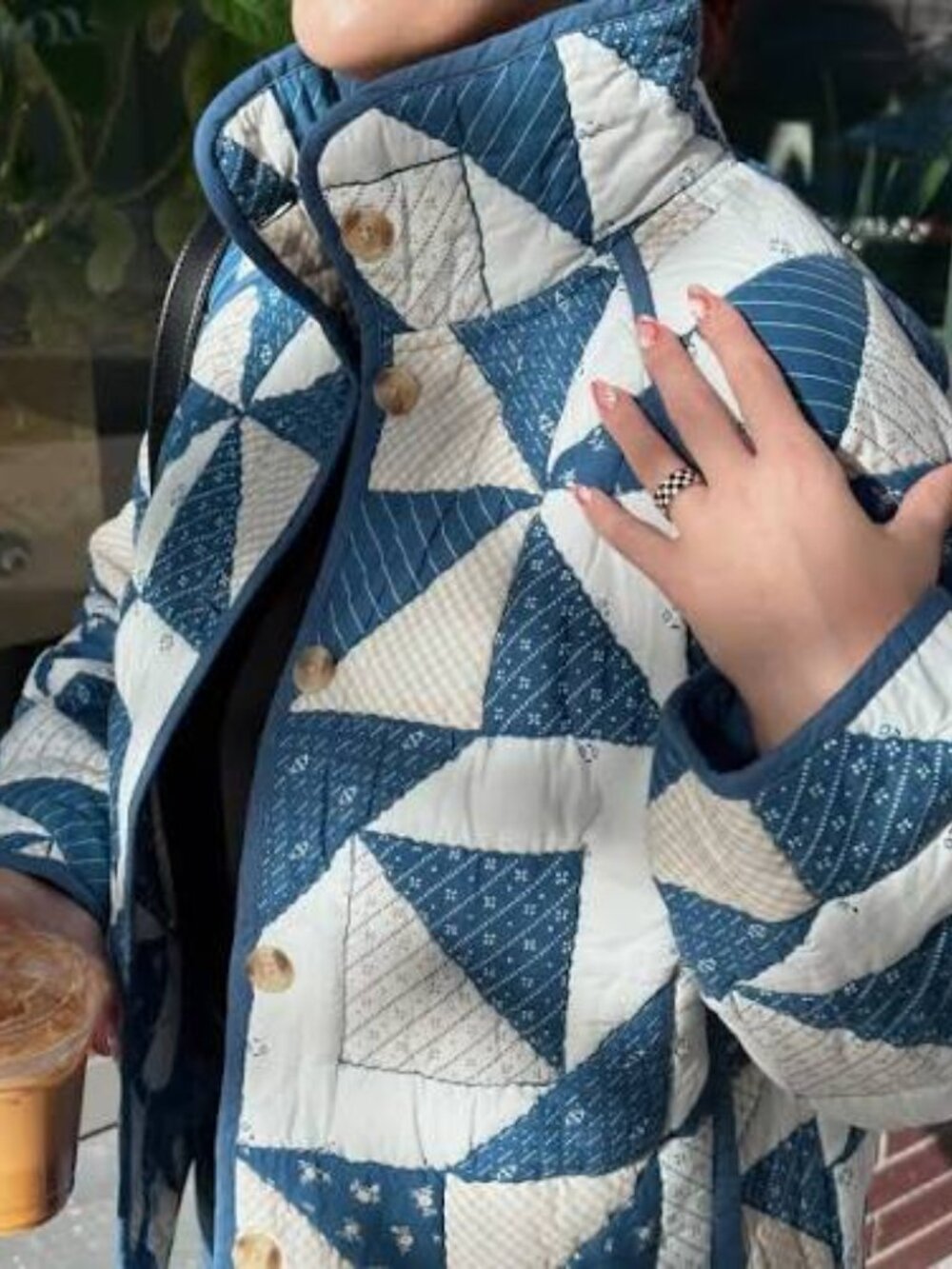 Sezane Leopold Quilted Patchwork Jacket - Picture 3 of 10